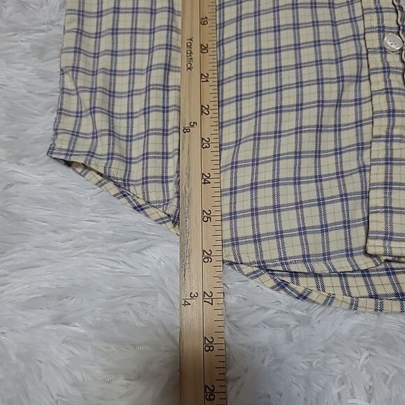 Abercrombie and Fitch Mens Long Sleeve Button Down Shirt Size Small Yellow Plaid - Picture 10 of 12